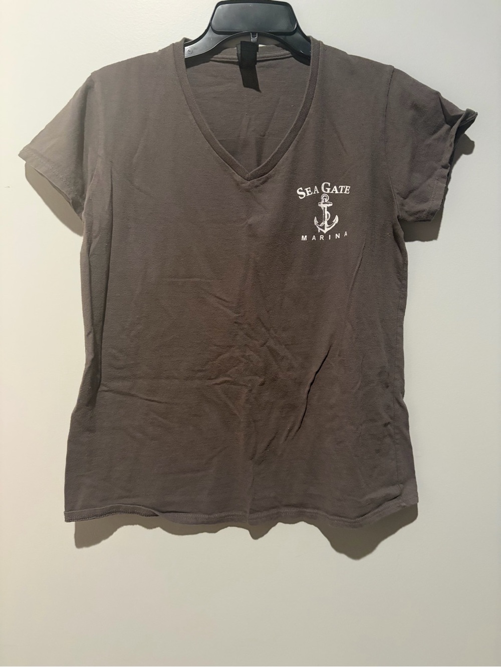 Gildan Sea Gate Marina V-Neck Tee in Grey